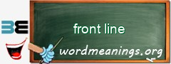 WordMeaning blackboard for front line